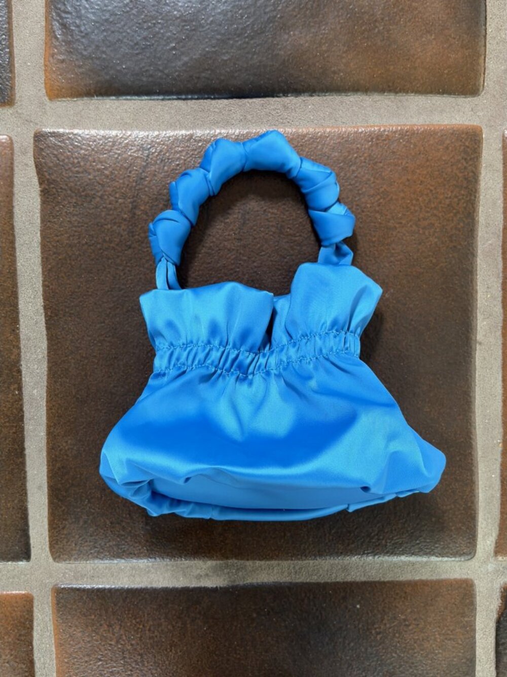 Cobalt Blue Knotted Mini Handbag